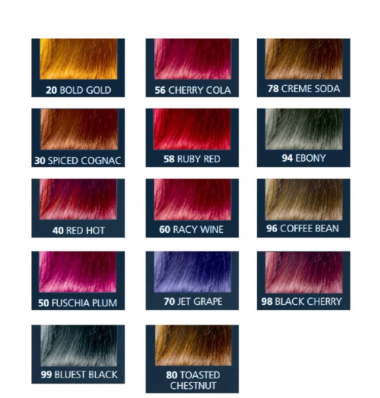 Clairol Jazzing Hair Color Chart