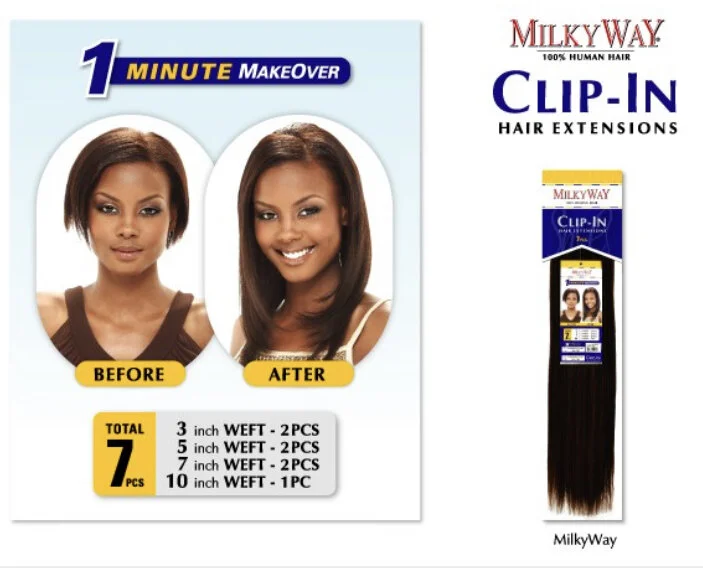 Milky Way (7Pcs) Human Hair Clip On - 14''