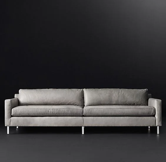 High/Low Modern Two Cushion Sofas