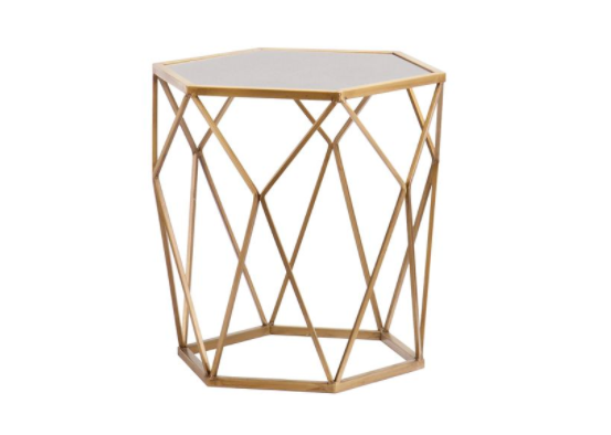    Judy Geometric Gold Accent Table by Harper Blvd.     $133.99 sold by Overstock.com  