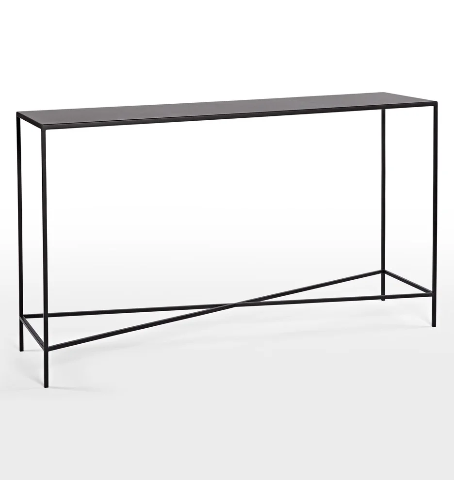    Burton Metal Console Table, 54" W     $399.00 sold by Rejuvenation  