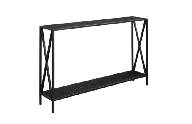    Tuscon Black Console Table, 47.5" W     $95.87 sold by Home Depot  