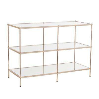    Pandora Gold Metallic Console Table by Southern Enterprises, 42" W     $227.60 sold by Home Depot  
