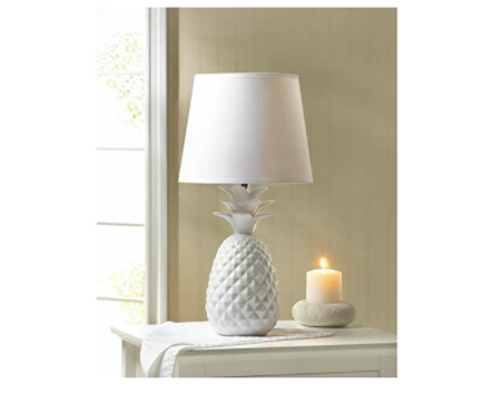    White Pineapple Porcelain Table Lamp     $35.50 sold on Amazo n 