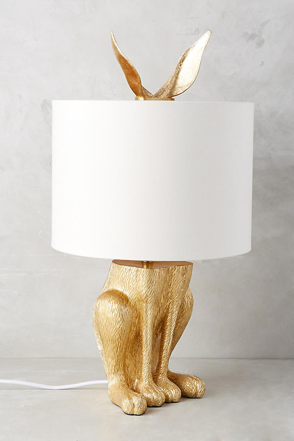 ceramic nature rabbit table lamp