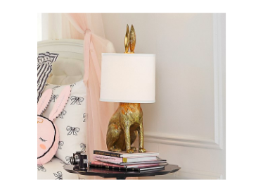 ceramic nature rabbit table lamp