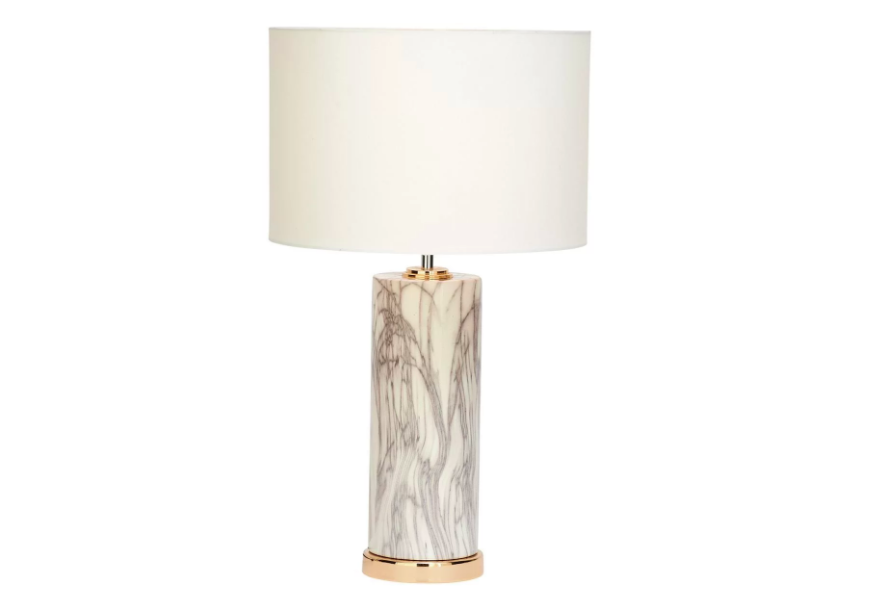    White Marble Table Lamp     $79.00 sold by Living Spaces  