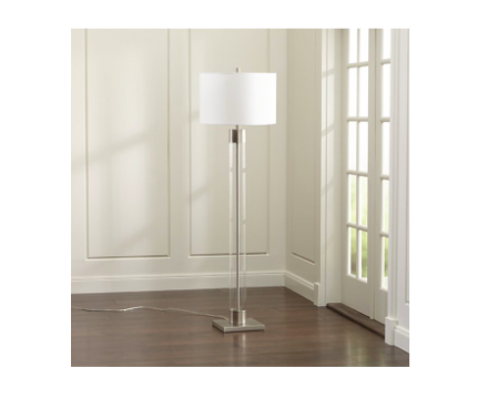    Avenue Nickel Floor Lamp     $299.00 sold by Crate &amp; Barrel  