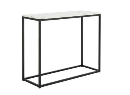 High/Low Steel & Marble Console Tables