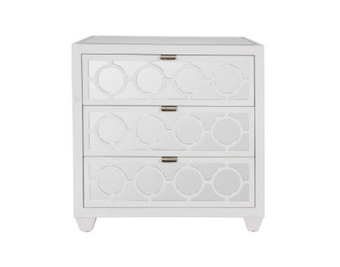    Ava Three Drawer Mirrored Chest by Worlds Away &nbsp; 29" H x 30" W x 22" D     $1,499.00 sold by The Design Network  