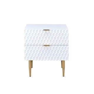    Acme Maisey White Goldtone Metal Nightstand      $391.99 sold by Overstock.com  