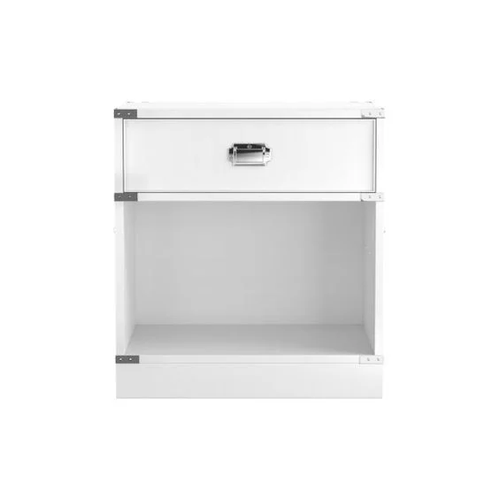 High/Low Single Drawer Campaign Style Nightstands