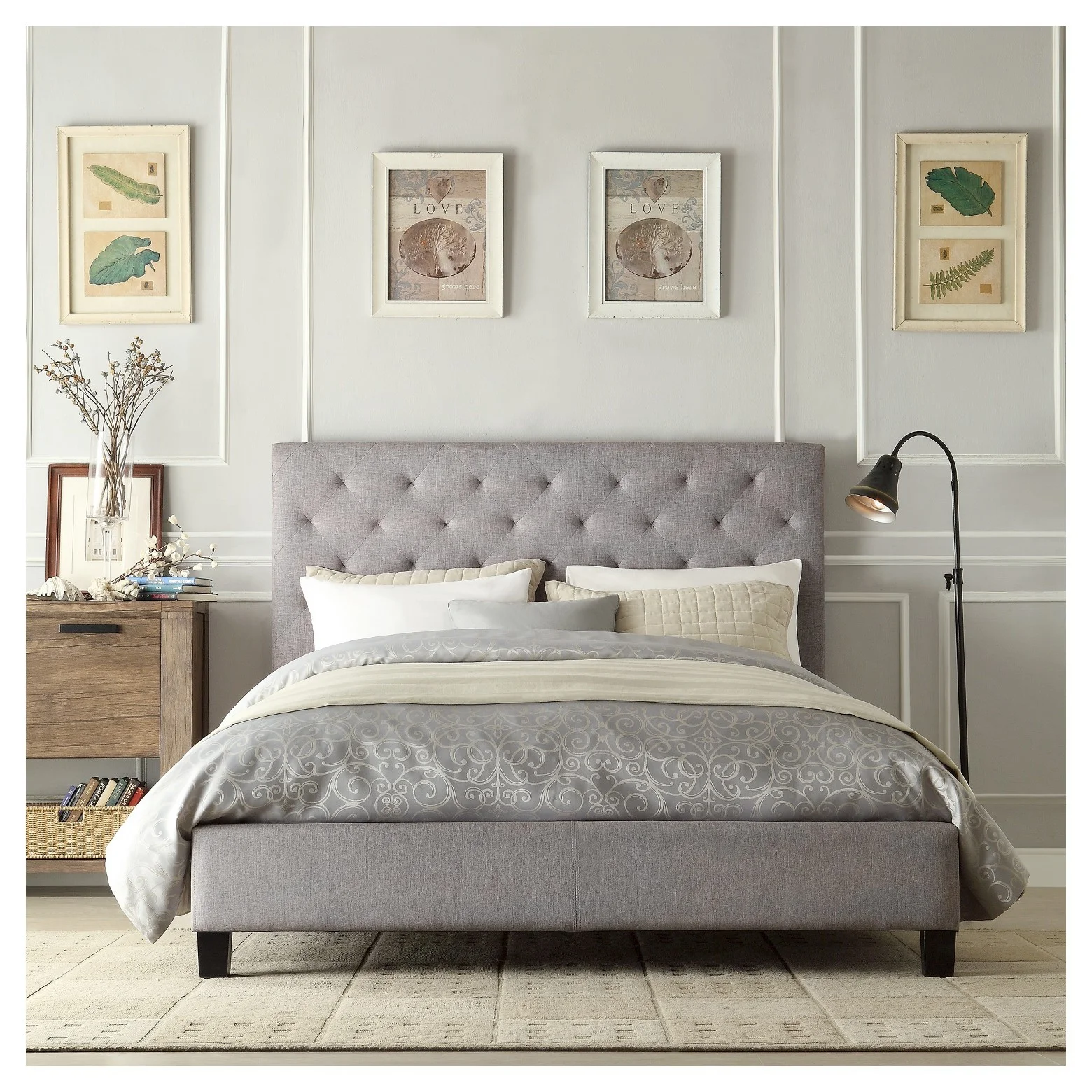    Loraine Upholstered Headboard by Inspire Q® &nbsp;in Linen    $384.99 sold by Target  