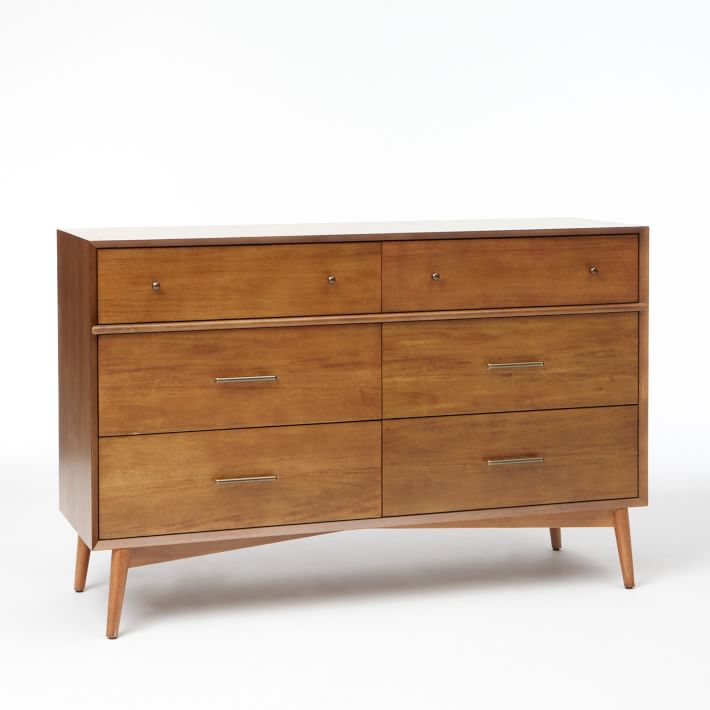 High/Low Mid-Century 6 Drawer Dresser