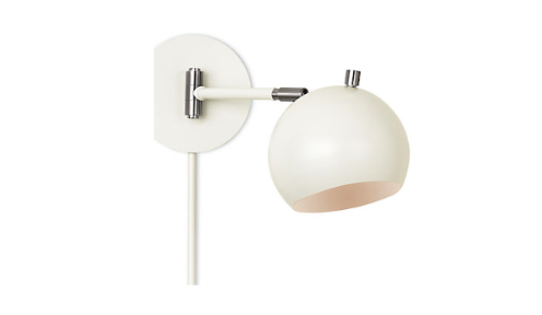 High/Low White Ball Sconces