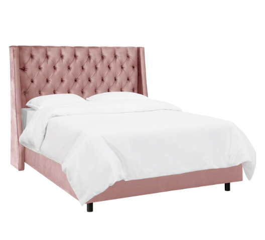    Tufted Wingback Bed in Majestic Mahny Rose     $1,098.00 sold on Houzz  