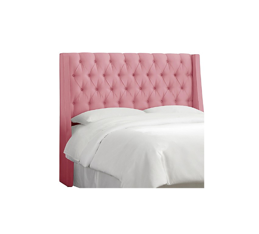 High Low Wingback King Bed In Blush Hi Lo Home High Low Wingback King Bed In Blush, Bed Bath And Beyond King Headboard