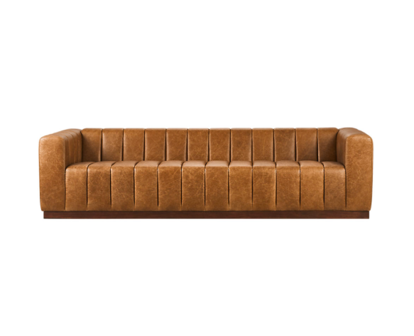    Forte Channeled Saddle Leather Sofa, 100”     $2,799.00 sold by CB2  