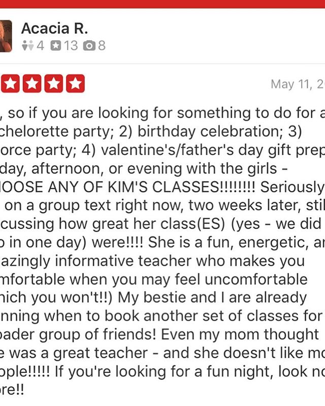 Yay! We love love!! Thank you! #thanks #grateful #bacheloretteparty #5stars #yay