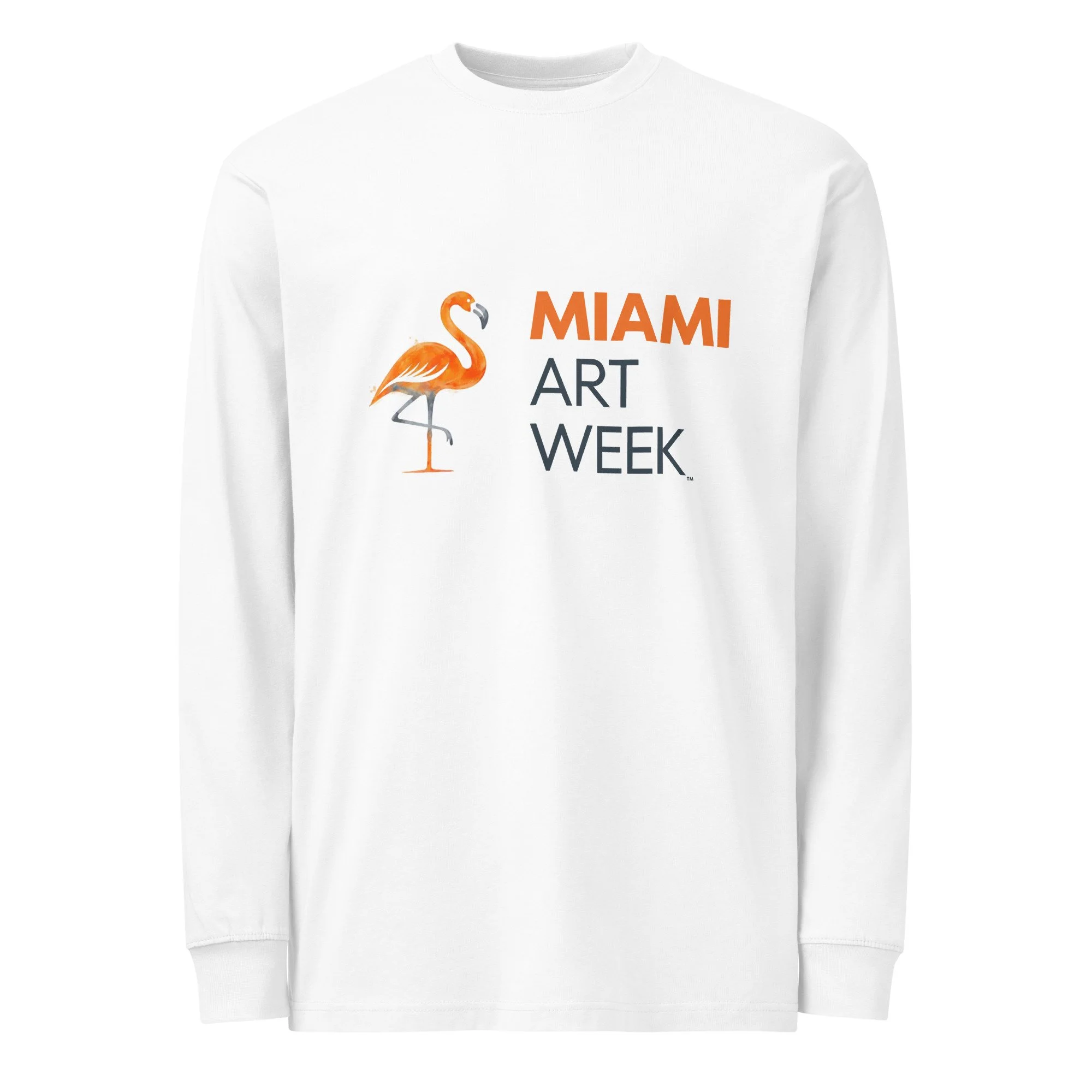 Miami Art Week™ Flamingo Men's heavyweight long sleeve t-shirt