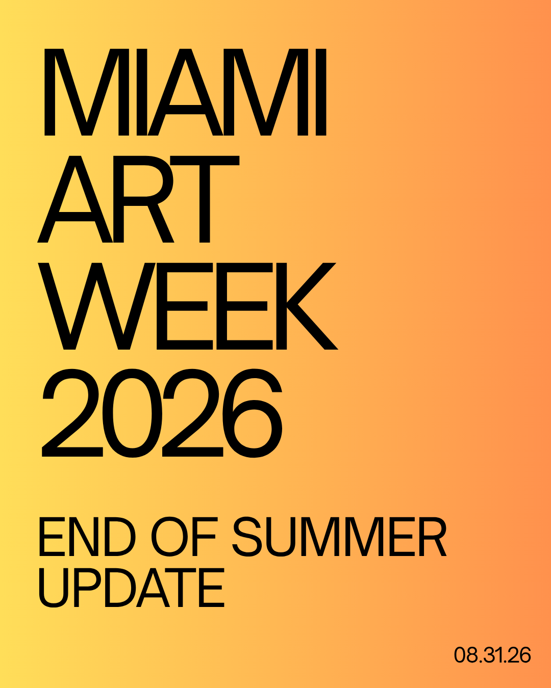 End of Summer 2026 Update