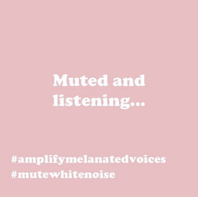 I&rsquo;m muting all posts from June 1st- June 7th in solidarity with the #amplifymelanatedvoices movement started by @blackandembodied and @jessicawilson.msrd

I&rsquo;ll be posting messages, educational materials, and calls to action from BIPOC in 