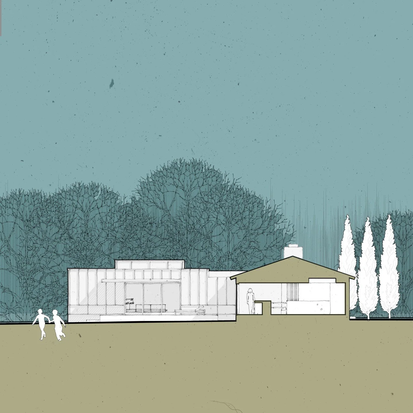 Design for an addition to a home. Excited for the next steps with a great family.