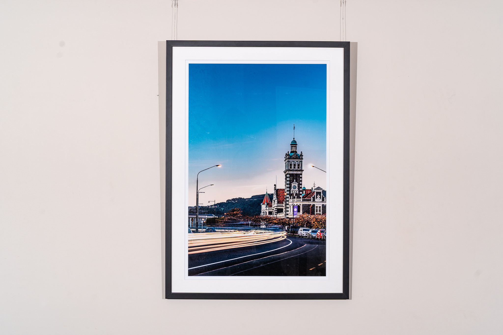 Dunedin railway station photography print framed