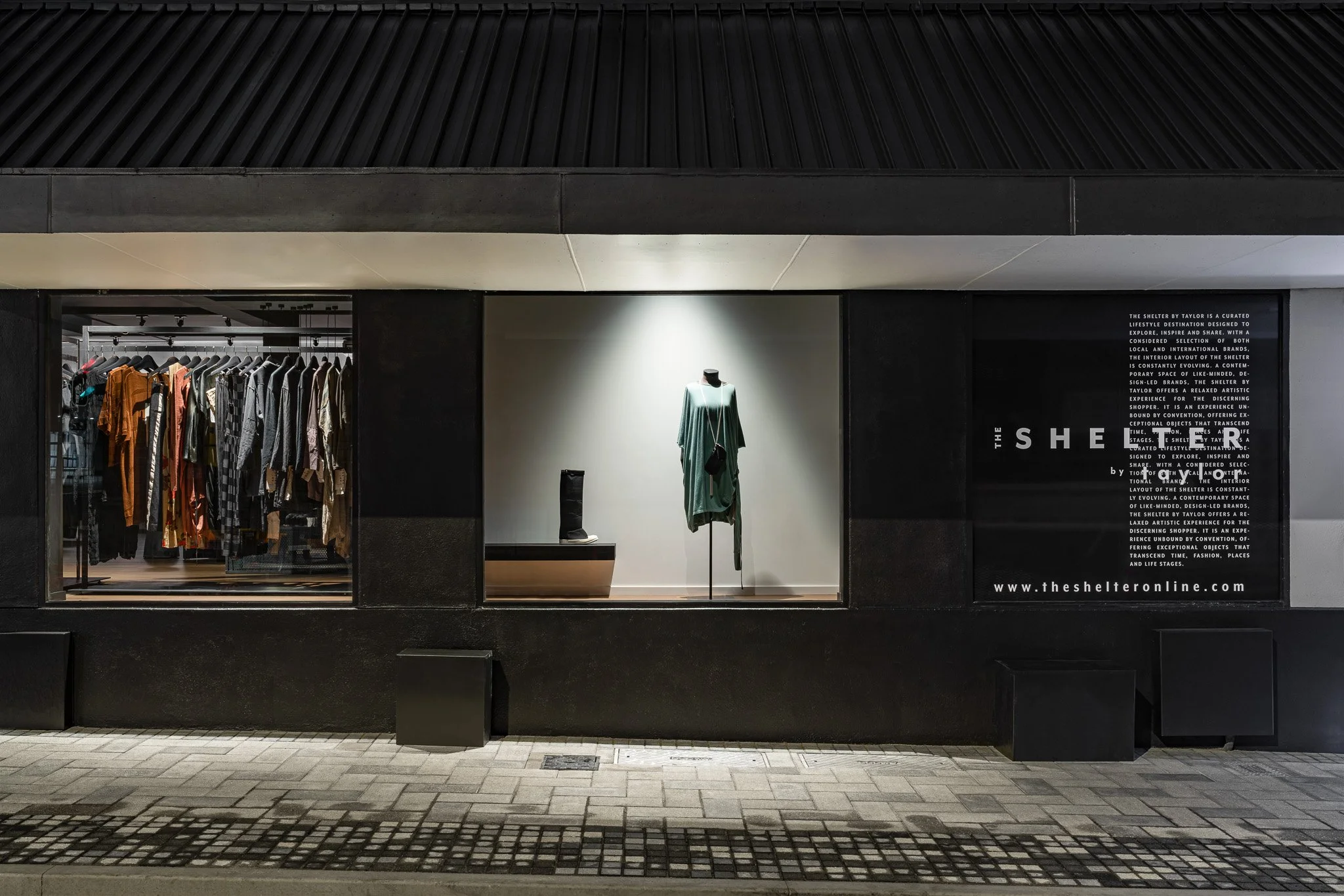 Exterior photograph of Dunedin fashion boutique - Shelter by Taylor