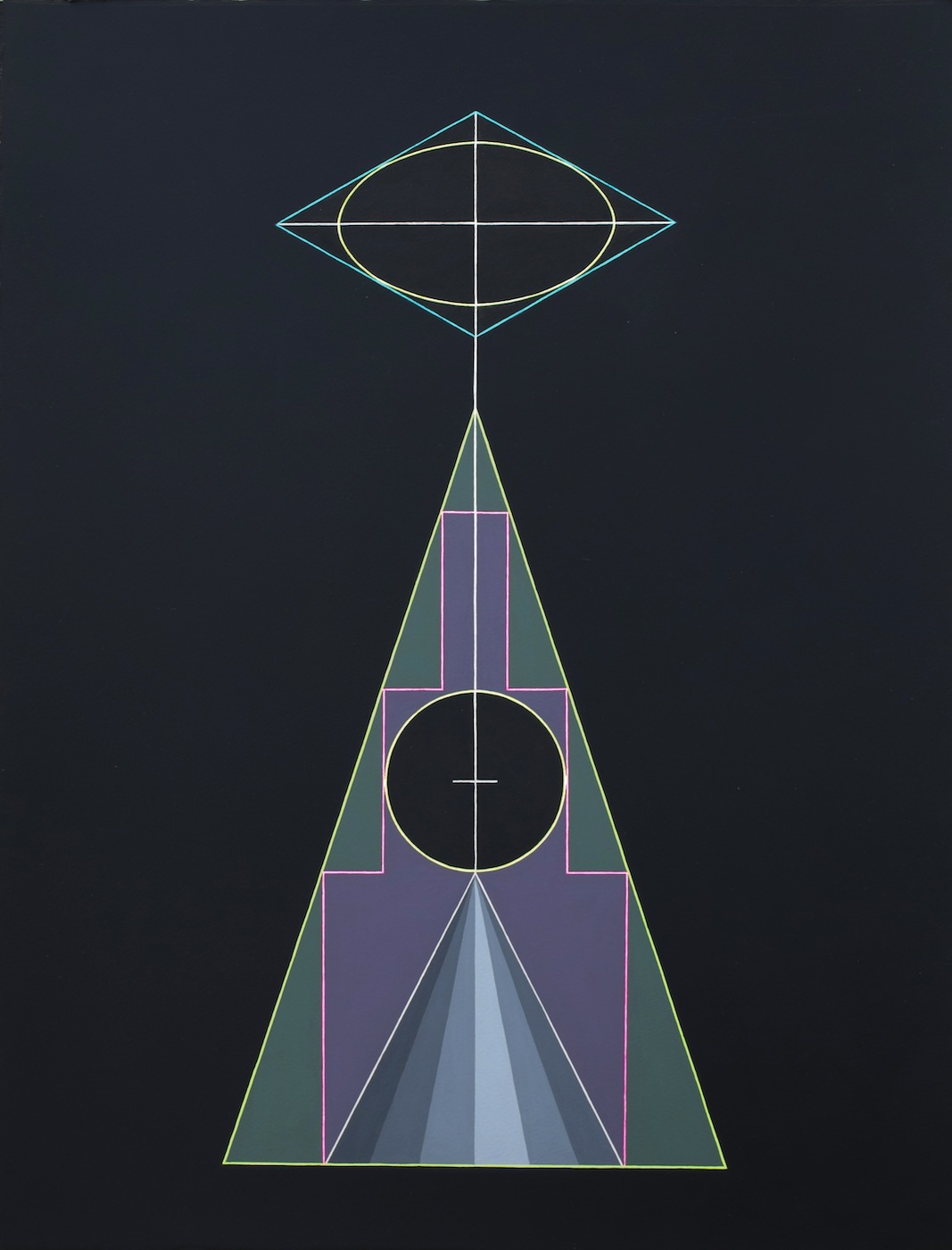  Ascent 2012 Acrylics and marker on paper 56.5 x 43.2 cm 