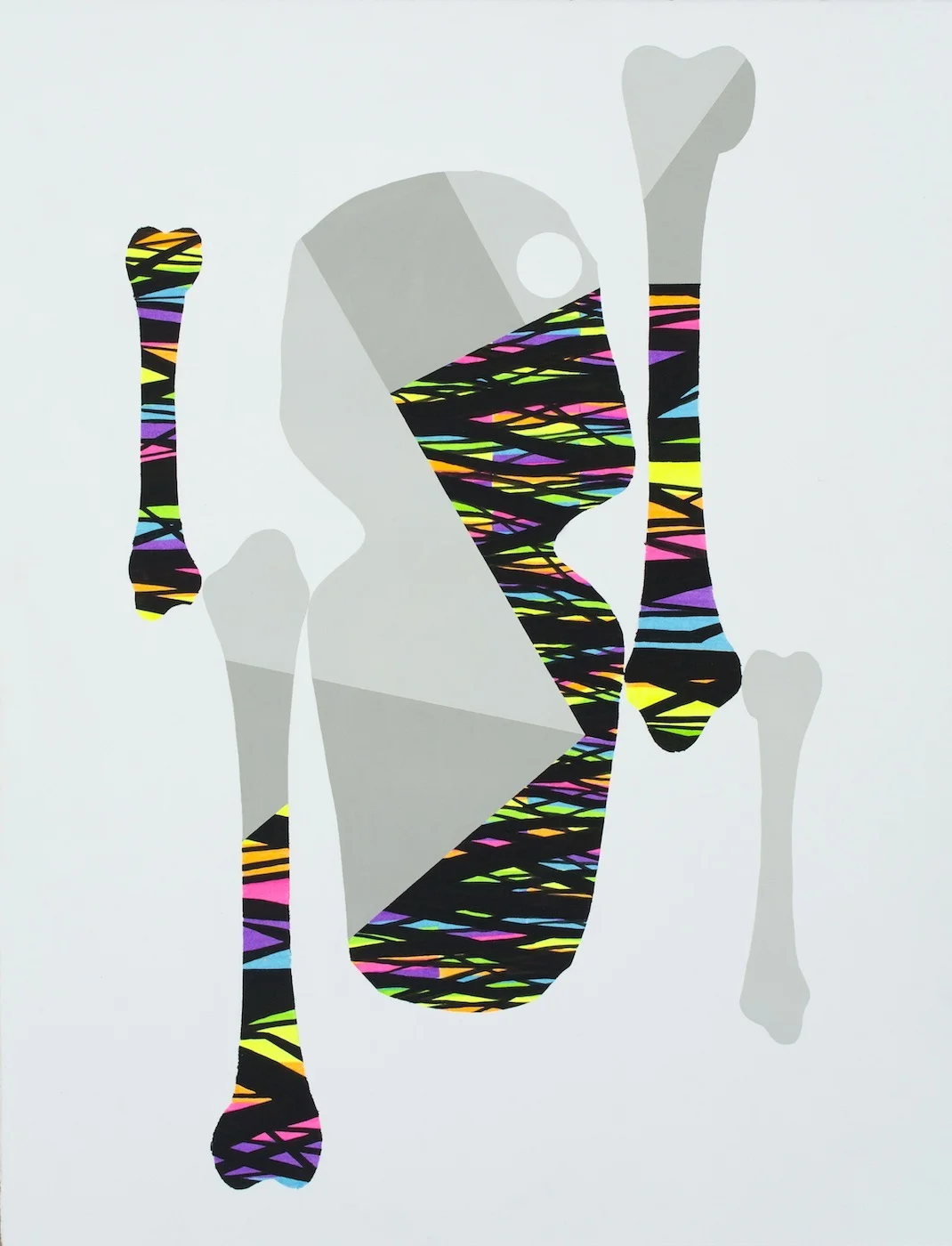 Bone Dance 2012 Acrylics and marker on paper 56.3 x 43.2 cm