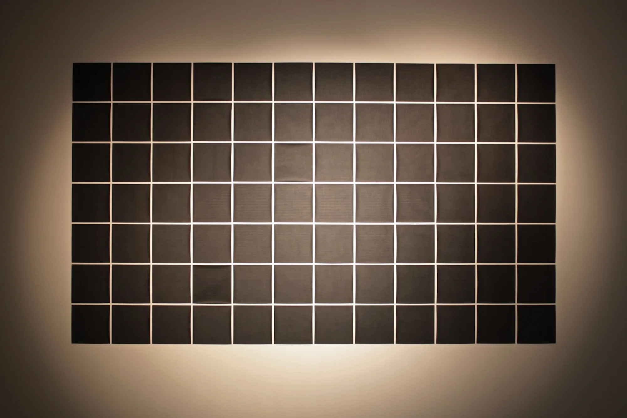 Dawning 2012 84 graphite drawings on linen paper 312 x 182 cm Unique, unframed