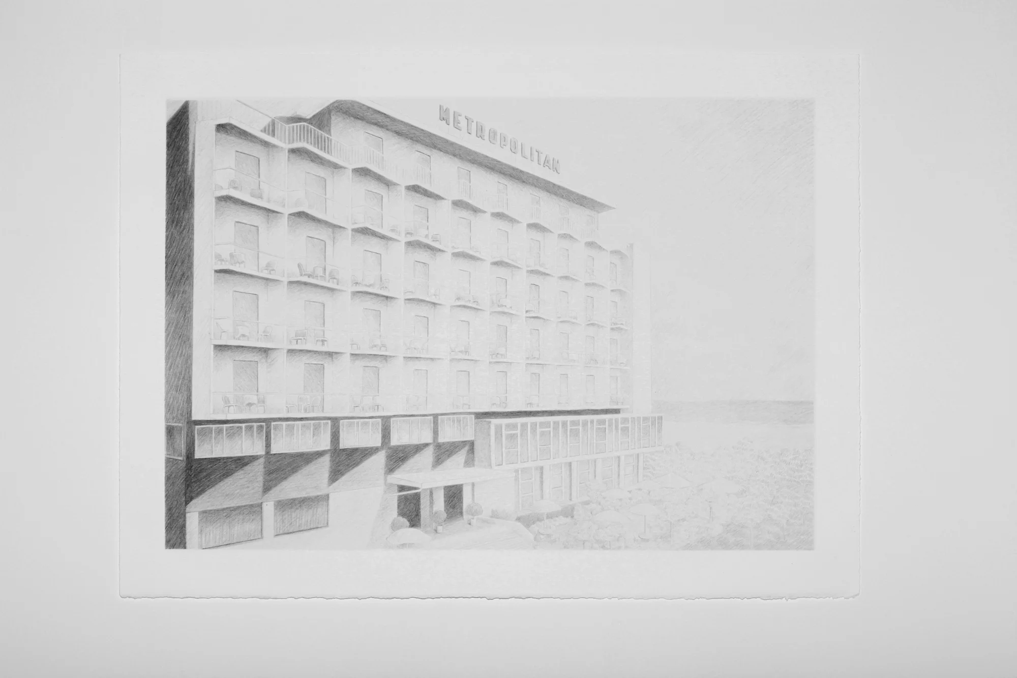 Metropolitan Hotel 2015 - 2016 Colour pencil on paper 47 x 68 cm ea.