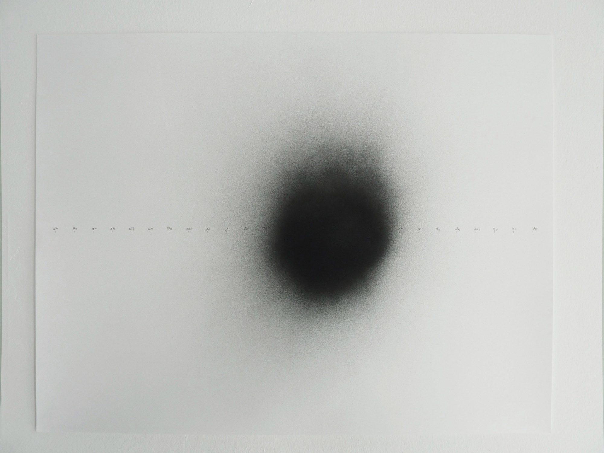  Charbel-joseph H. Boutros  No Light In White Light / Nights Cartography 2014 Spray and carbon on paper 50 x 70 cm 