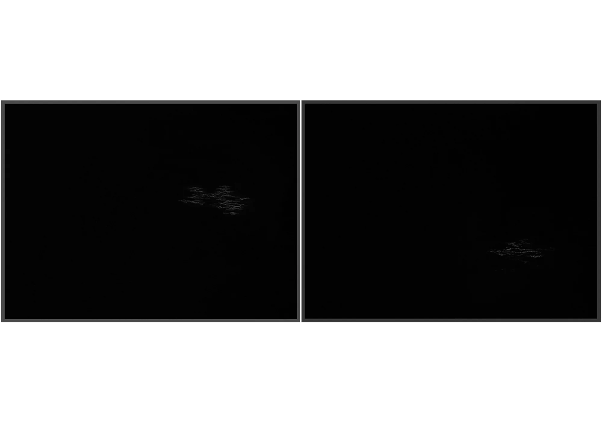 Lala Rukh Nightscape II (1, 2 - diptych) 2011 Graphite on carbon paper 20.32 x 26.67 cm each