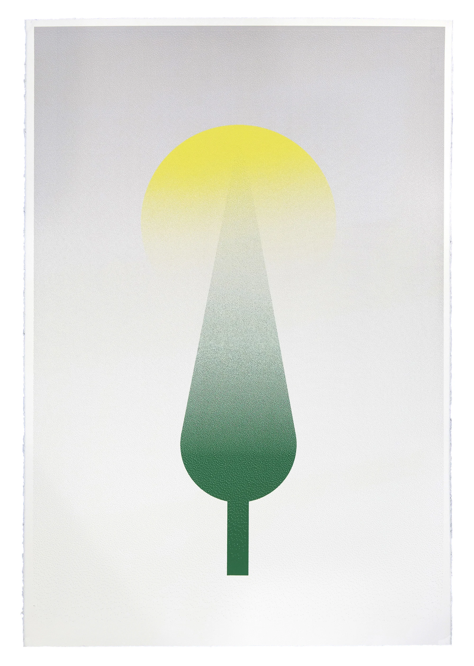 Fahd Burki Toward Light 2013 Screen print on paper 112.5 x 76.5 cm