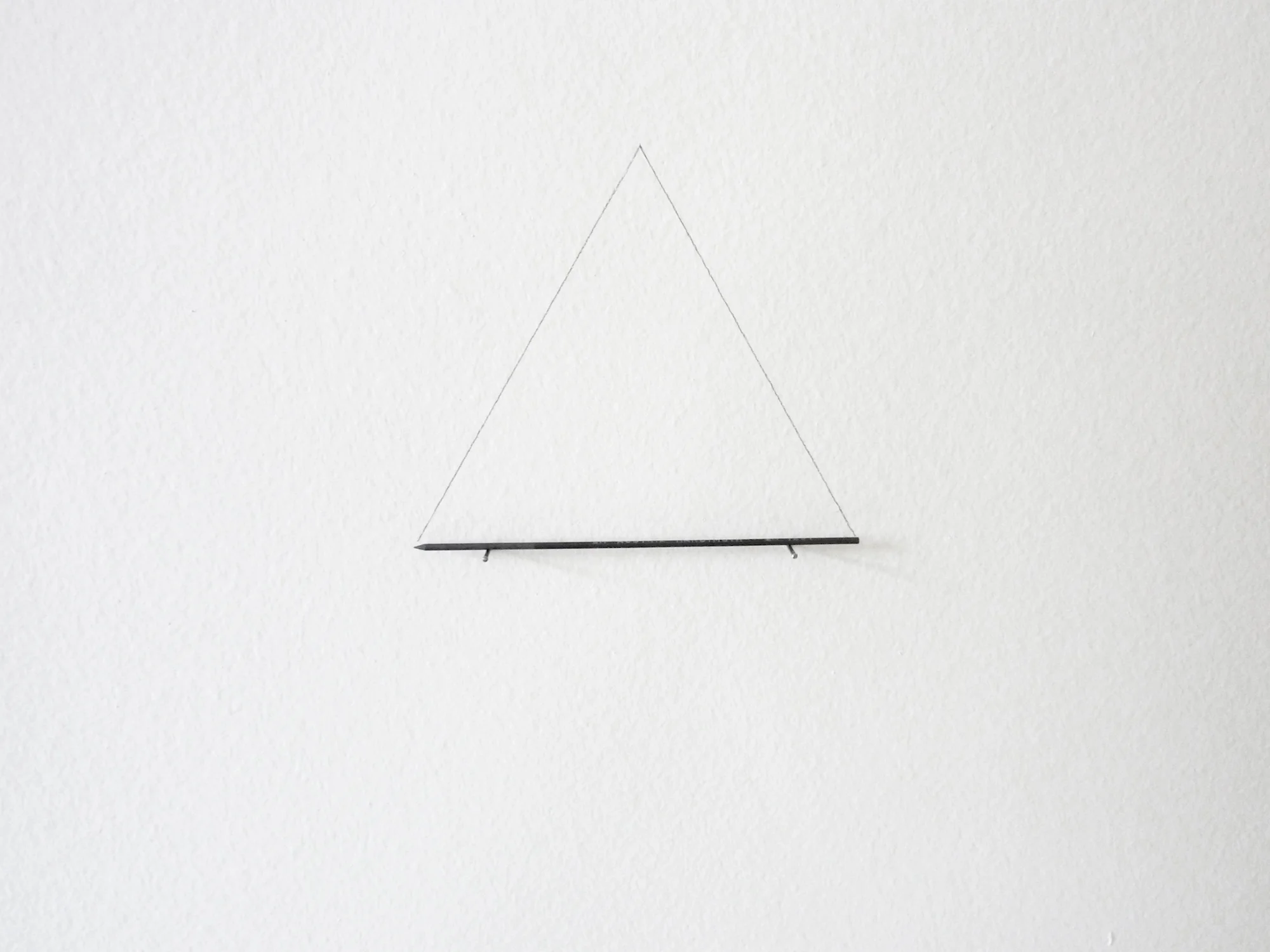 Dead drawing 2013 Lead, drawing made by the same lead, nails 13 x 11 cm 3 + 1AP