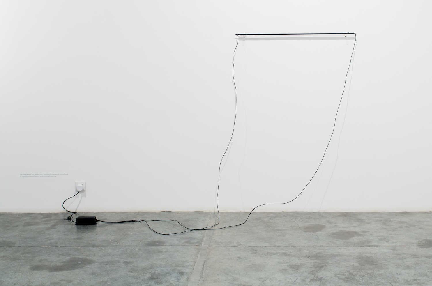 Charbel-joseph H. Boutros  Neon enclosing its own light 2013 Electric neon, black paint, light Variable dimensions 