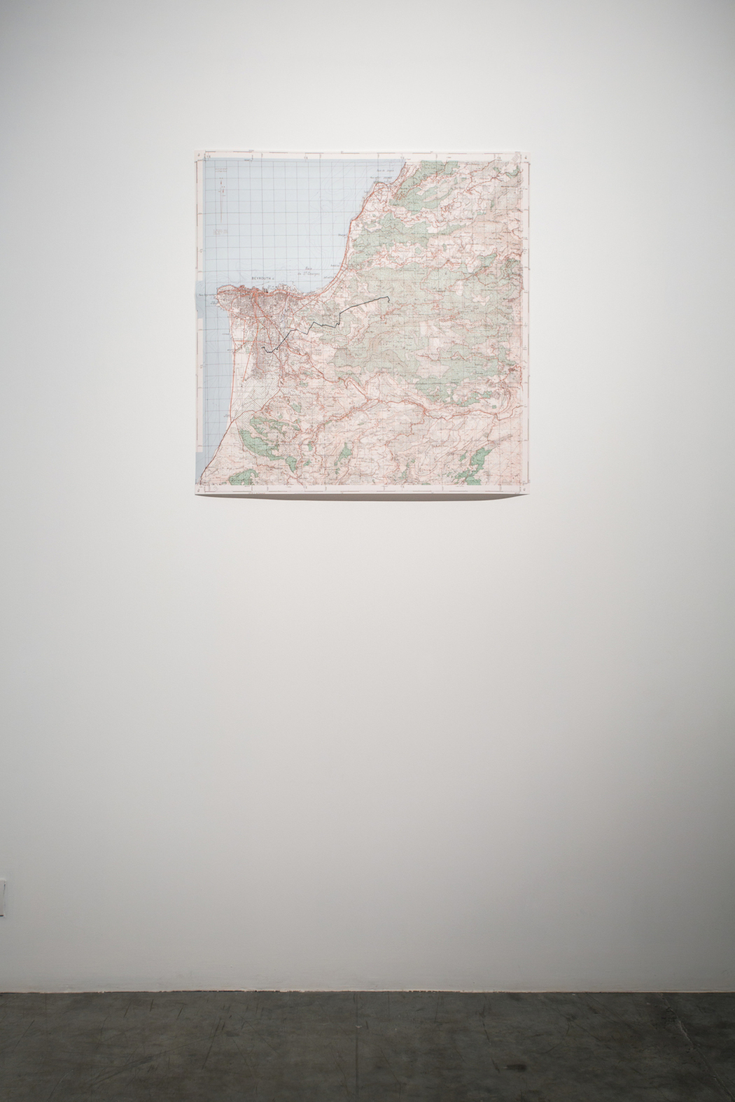  Stéphanie Saadé  Nostalgic Geography 2013 Print on paper laser cut stainless steel 83 x 83 cm Edition 2/3 