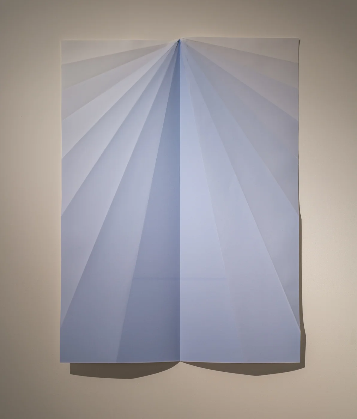 Blue Paperplane 2015 Inkjet on folded paper 146 x 105 cm
