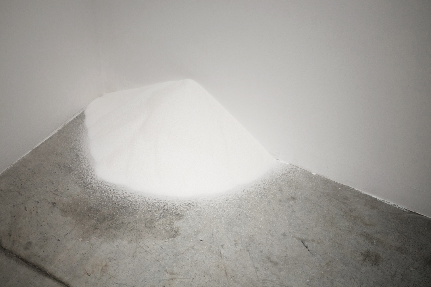  Dream salt (detail) 2014 An equal stack of mixed sugar and salt Variable dimensions 