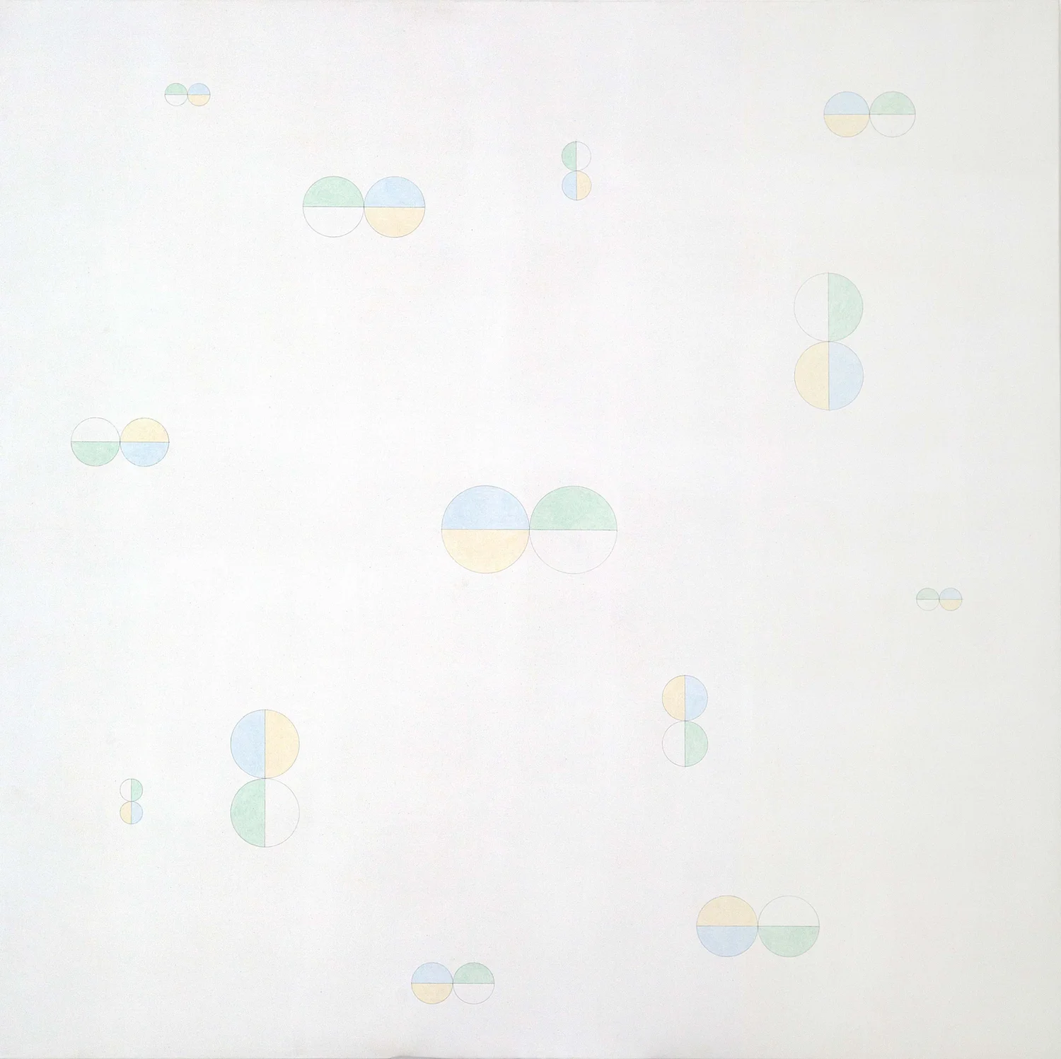 Untitled 1 2015 Acrylics and pencil on canvas 152 x 152 cm