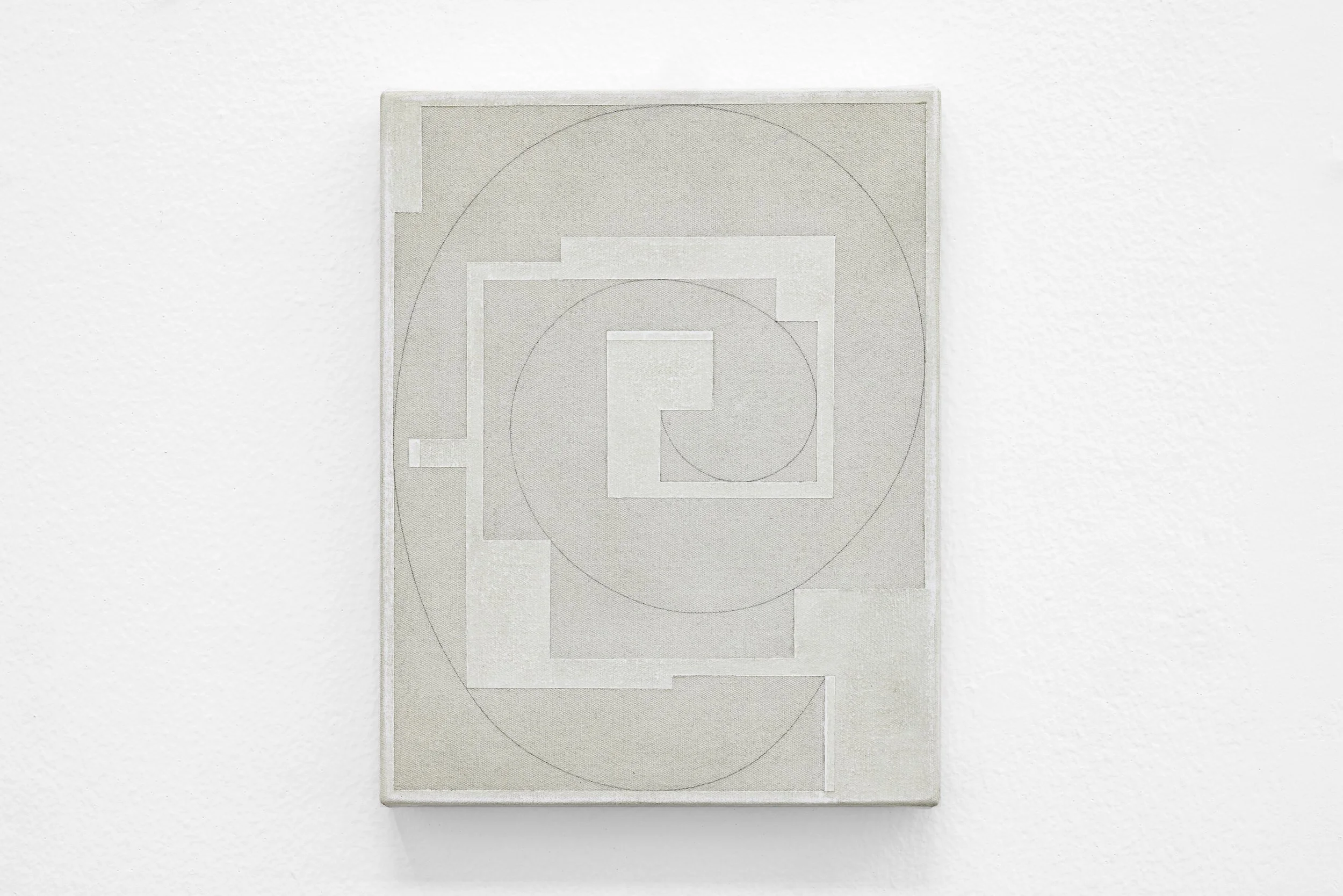  Spiral, 2025, acrylics, gesso and pencil on canvas, 27.2 x 21.4 cm  Image courtesy of the artist and Grey Noise Photo by: Daniella Baptista 