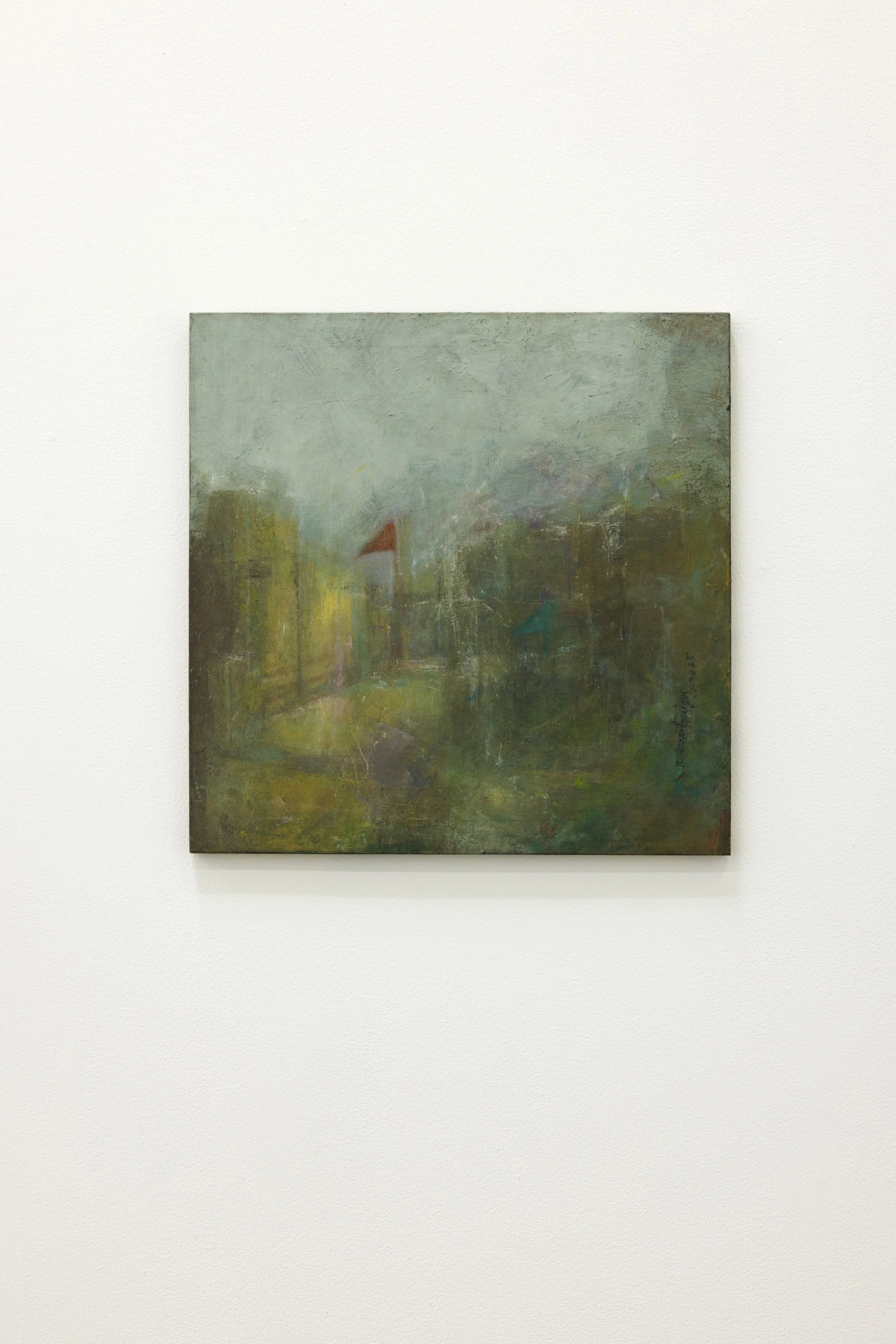  Mussarat Mirza, Beyond, 2025, oil on canvas, 60.7 x 60.7 cm  Image courtesy of the artist and Grey Noise Photo by: Daniella Baptista 