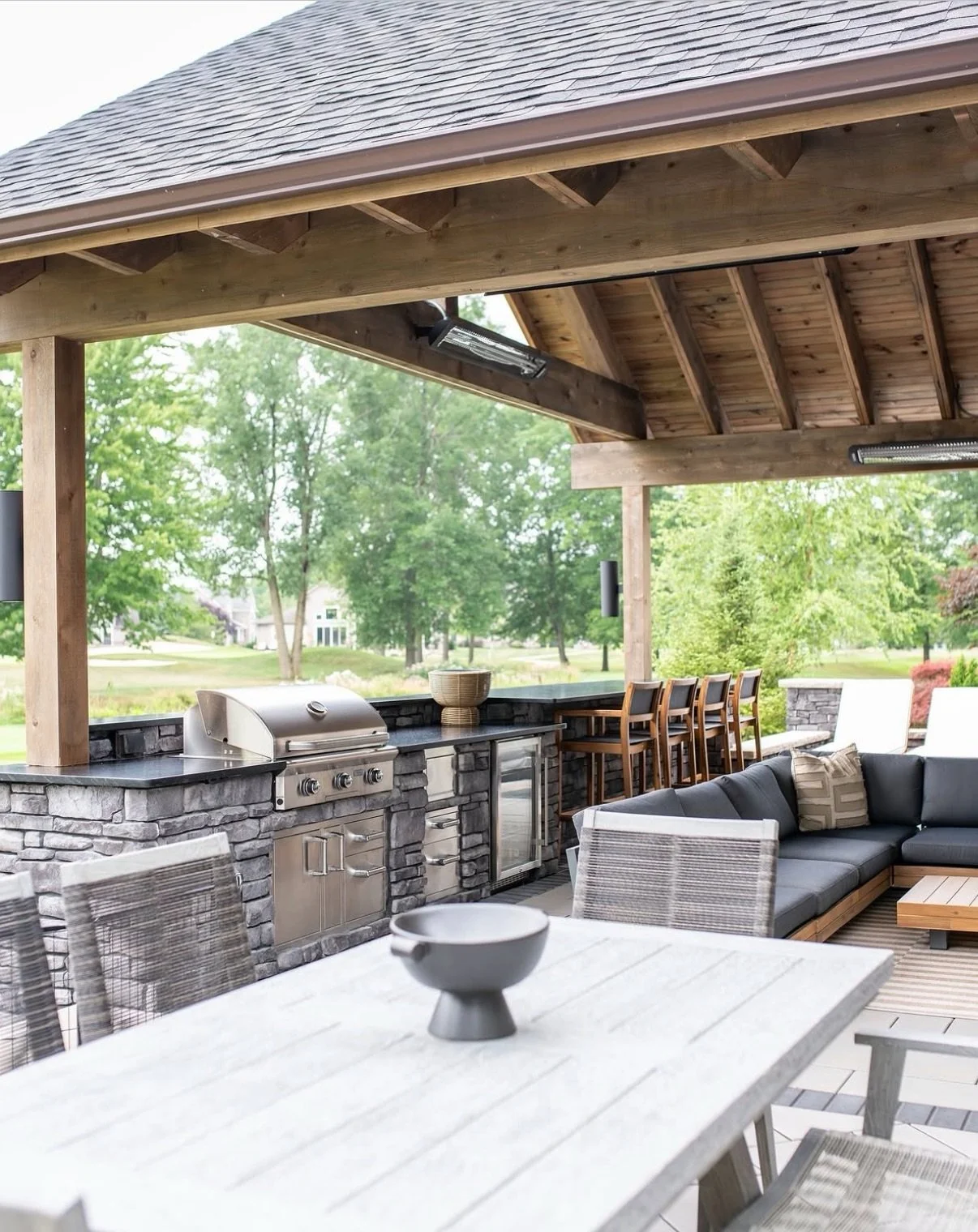 😍 This weather has us dreaming about the outdoor entertainment space at our Red Tail project. Talk about the perfect place to relax after a day on the golf course ⛳️

Ready to start your project? Mancusohomes.com 

#outdoorliving #outdoor #entertain