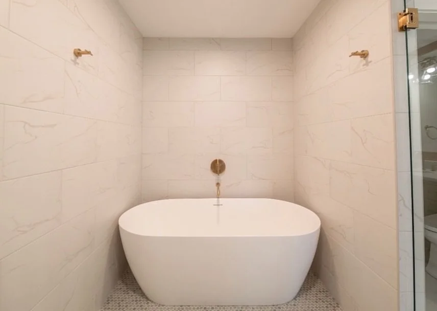 We LOVE the wet room in the primary bathroom of our Rocky River renovation + addition project 😍 What&rsquo;s your favorite feature? 

Thinking of renovating or building an addition? Visit mancusohomes.com 

#renovation #renovations #customrenovation