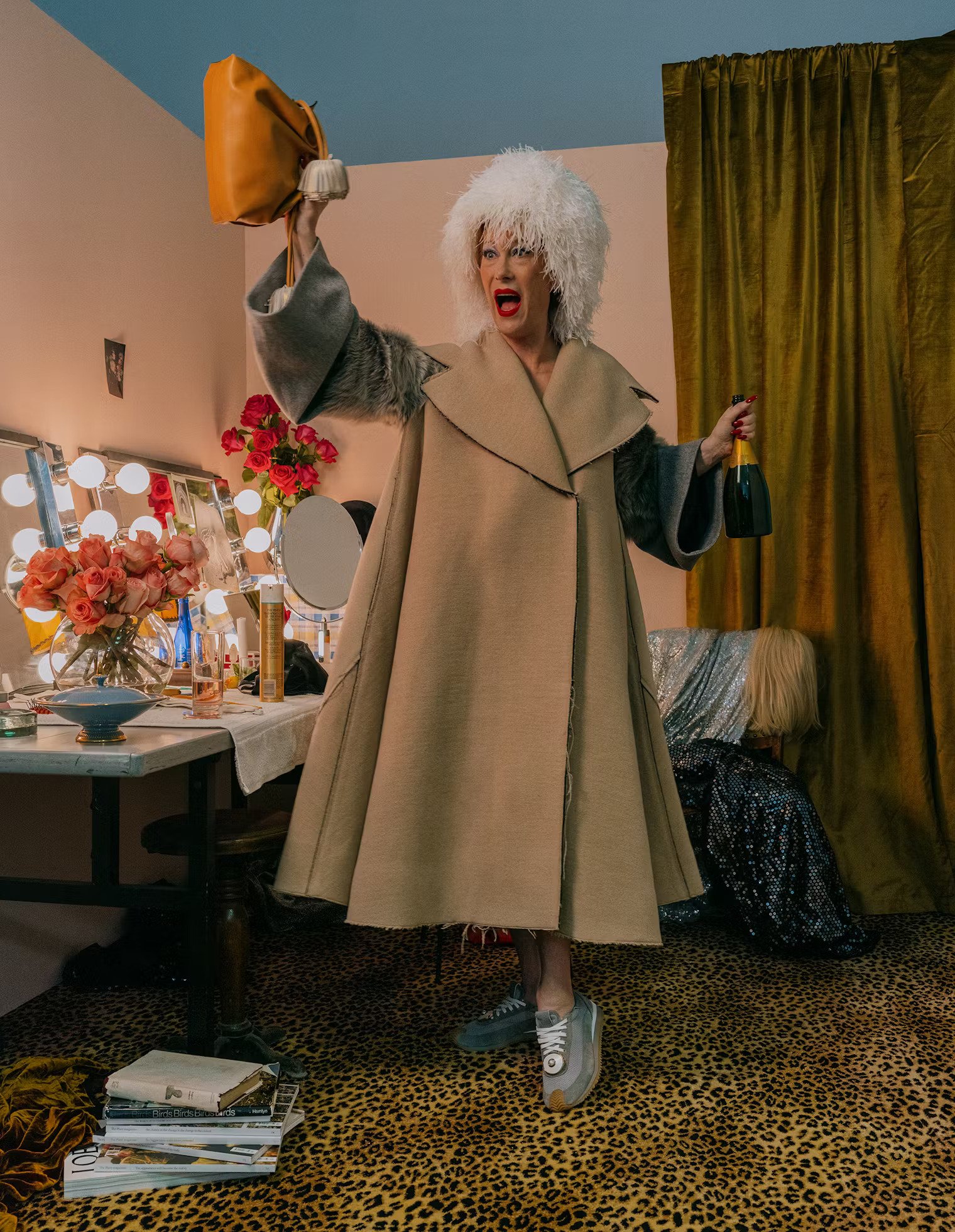 Fall 2020
“I love the idea of a coat that is suspended. I was thinking about camp Hollywood glamour. At the moment, I’m quite into the idea of dressing in a way that is very The Day of the Locust—something abstract.”