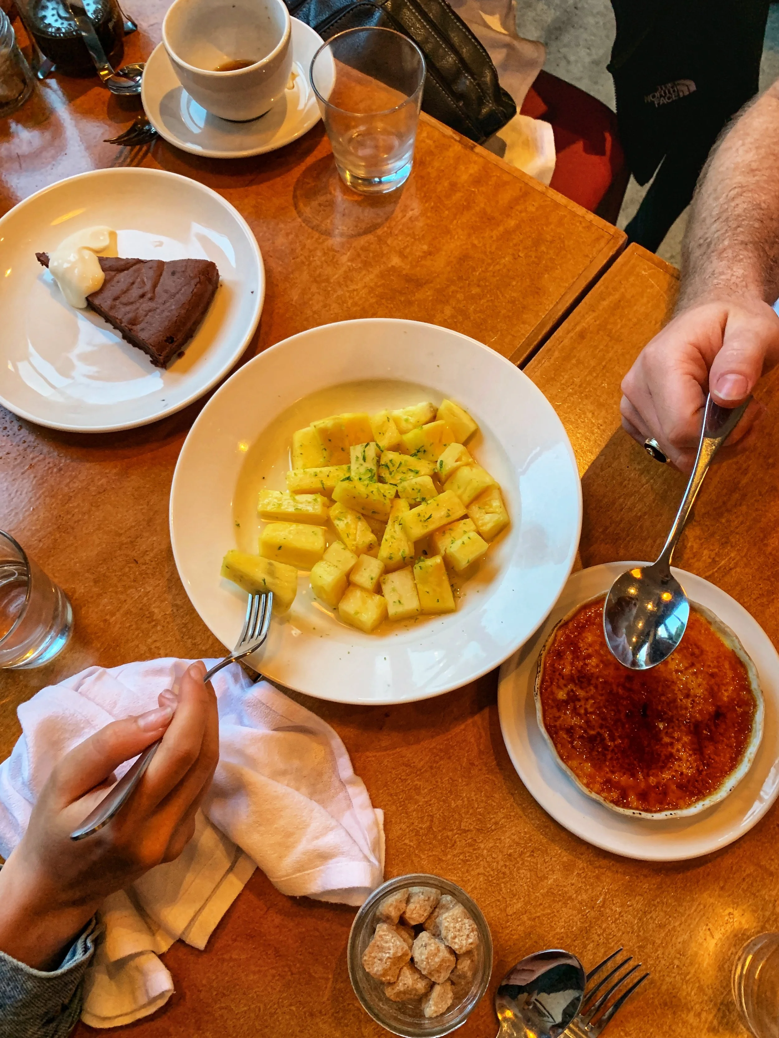 The sugar cubes at the bottom weren’t part of dessert, but I let one melt in my mouth anyway so they didn’t feel left out.