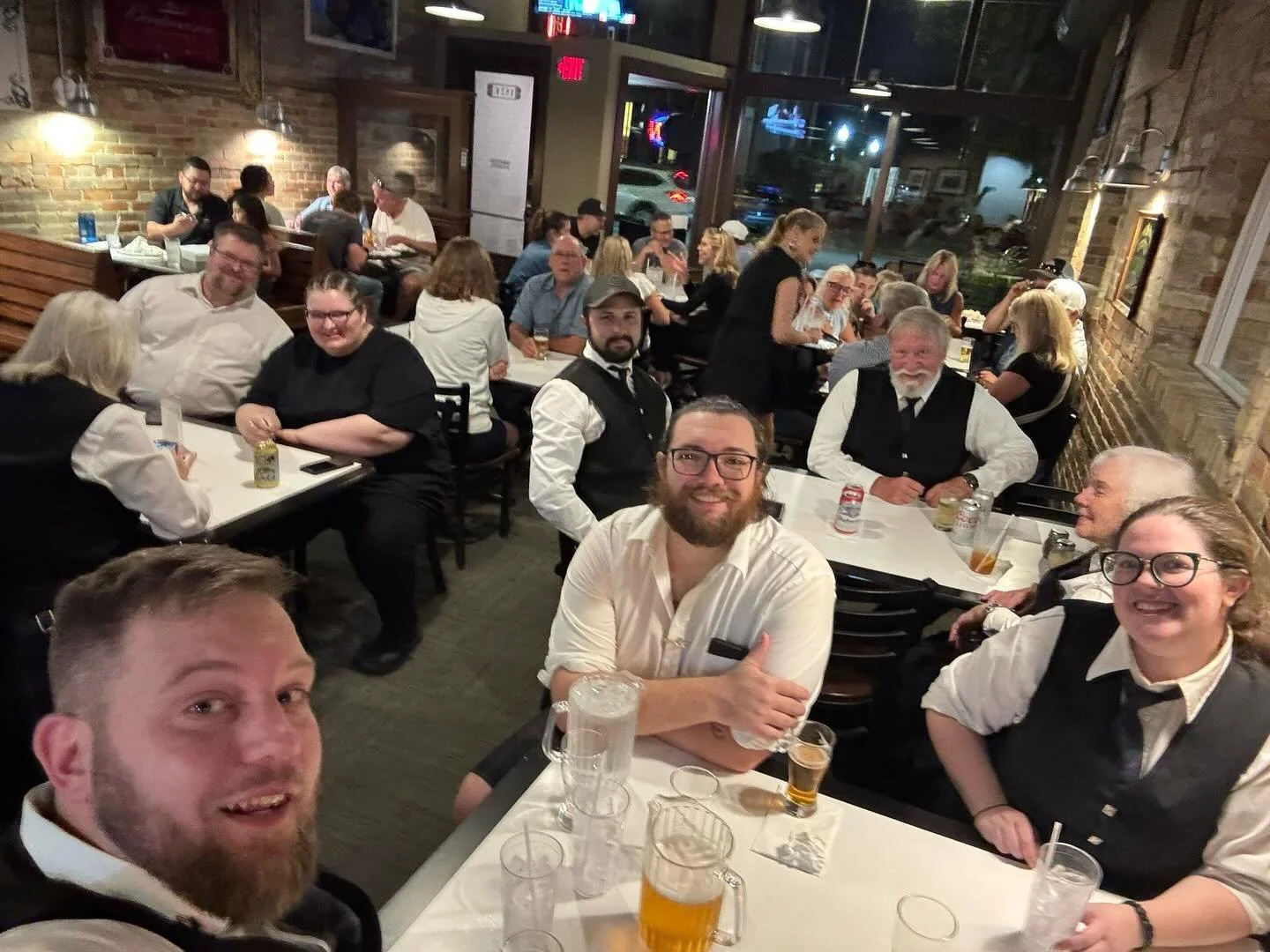 A couple before and after shots from the Ottawa County Fire Prevention Parade, and a shot of our handsome banner carrier!