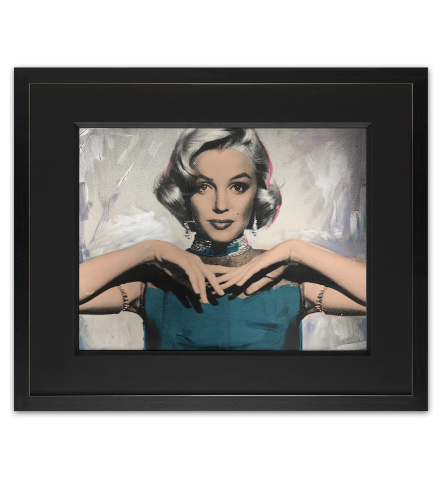 Simon-Claridge-Marilyn-Monroe-Sounds-Just-Dreamy-To-Me-Silver-Teal-Claridge-Fine-Art